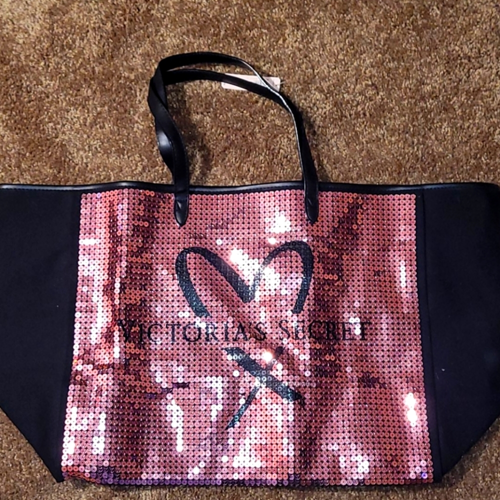 VS Pink Sequin Large Tote